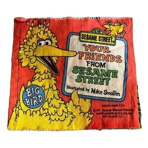1979 VTG Sesame Street CTW Friends Cloth Book Muppets Big Bird Bert Ernie